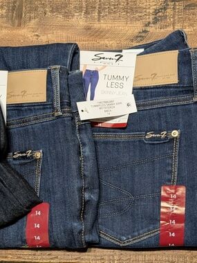 NWT Bundle of 4 Seven7 Tummy Less Skinny Jeans Women’s Size 14 — Levis Strauss.